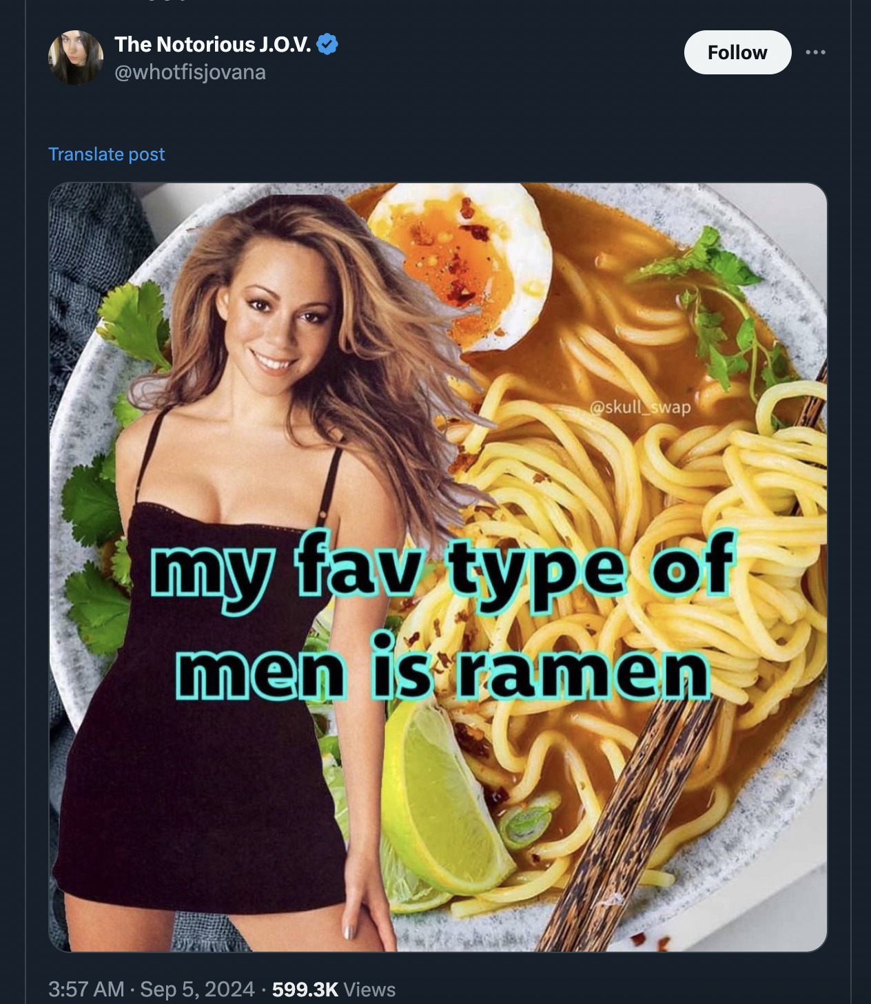 hot dry noodles - The Notorious J.O.V. Translate post skull wap my fav type of men is ramen Views